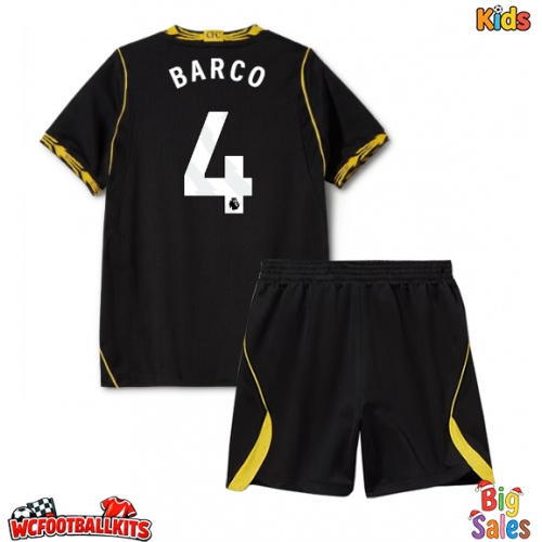 Chelsea Valentin Barco #4 Replica Away Stadium Kit for Kids 2026-27 Short Sleeve (+ pants)